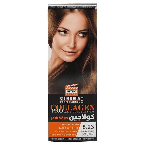 Collagen pro hair color system 8.23 light chestnut