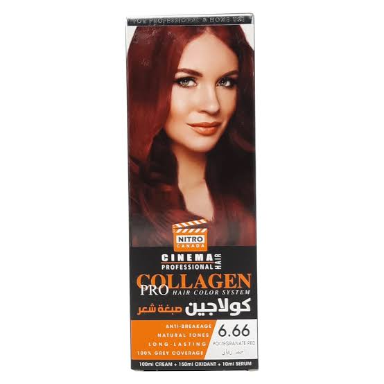 Nitro cinema hair color system 6.66 pomegranate red