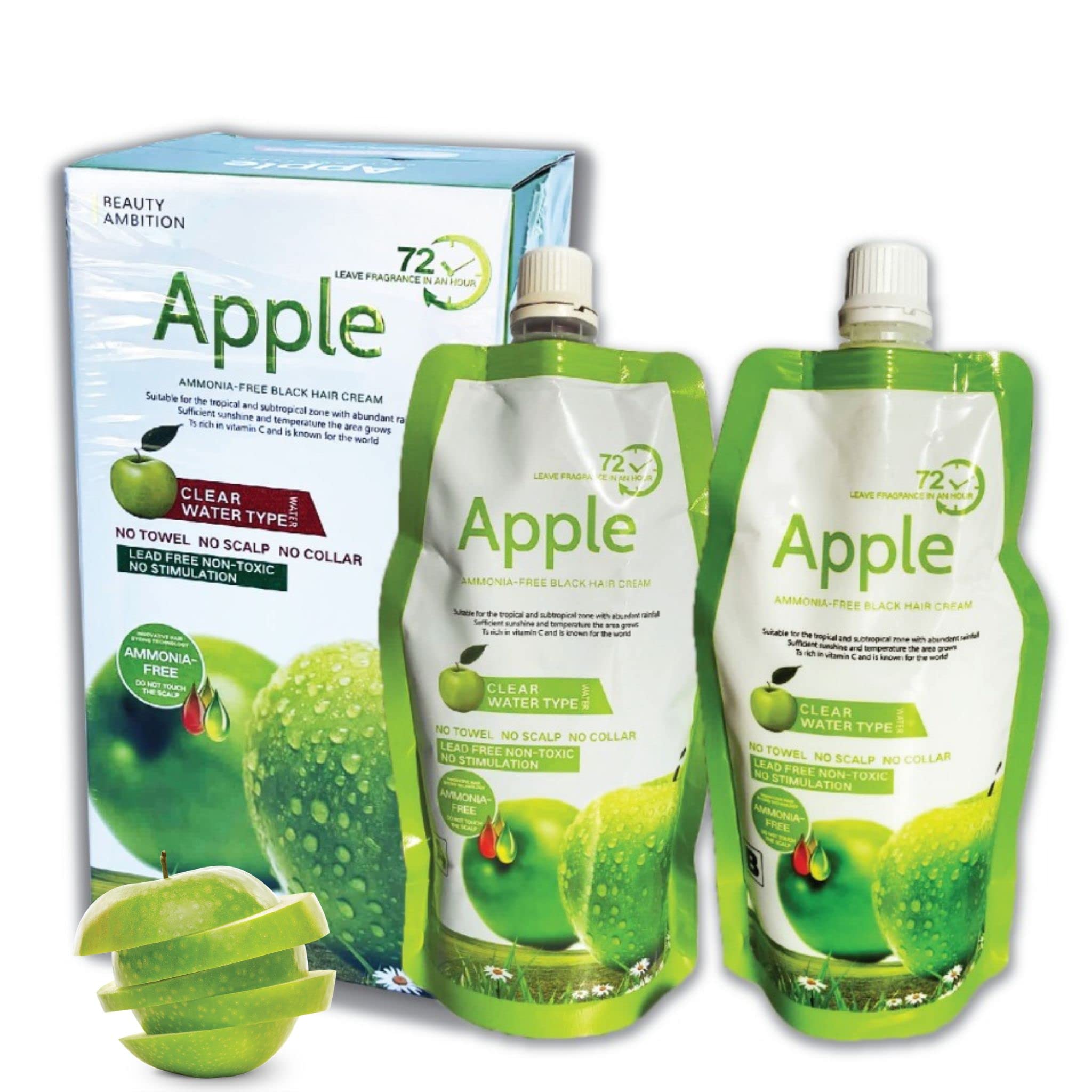 Apple amonia free black hair cream 500+500ml