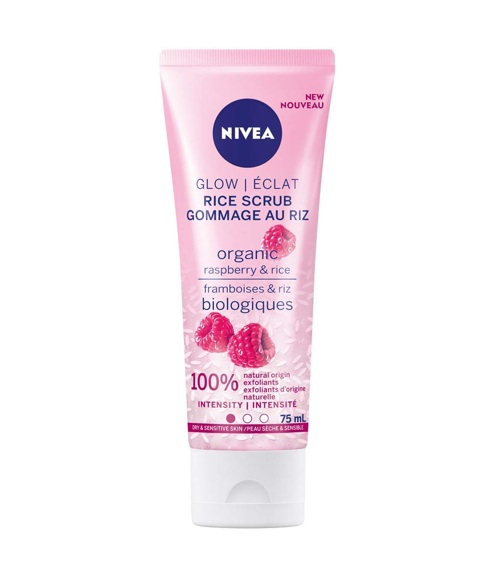 Nivea glowing rice scrub raspberry 75ml 80133