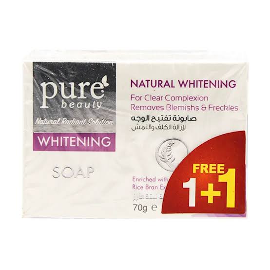Pure Beauty natural whitening soap 70gm 1+1