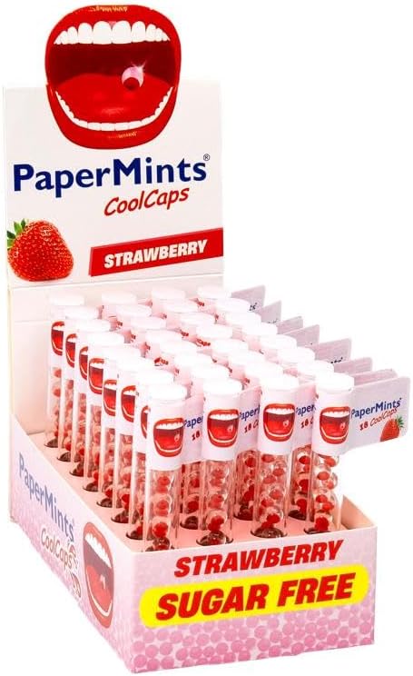 Paper strawberry cool caps 32pcs