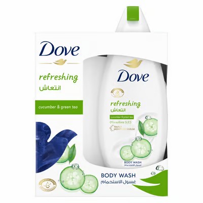 Dove body wash go fresh cucumber 250ml + kit