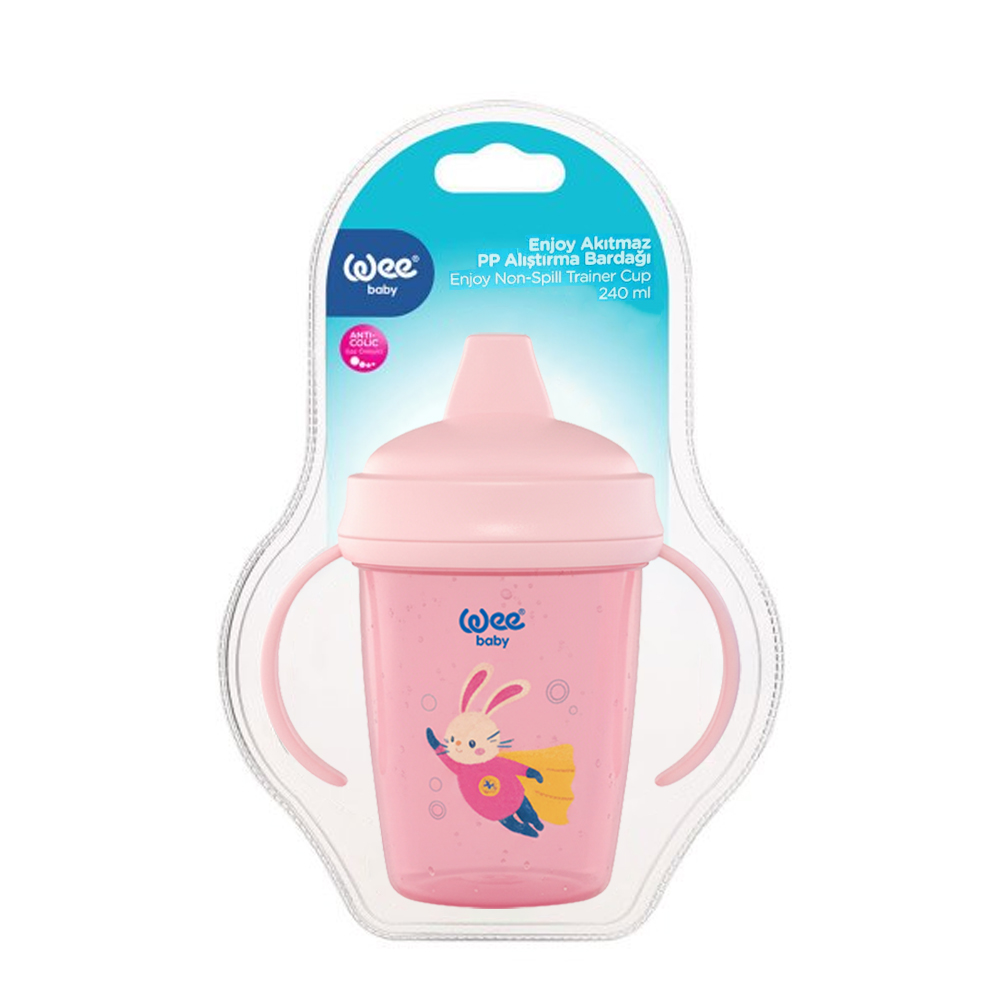 Wee Baby enjoy non spill cup + grip 240ml 755