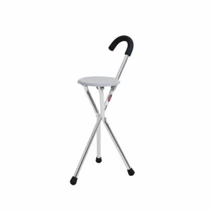 Aluminum walking stick w/seat