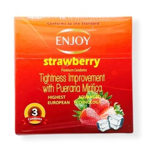 Enjoy condoms strawberry 3pcs