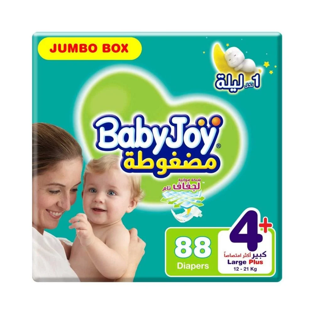 Babyjoy compressed jumbo box (no.4+) large+ 2*44