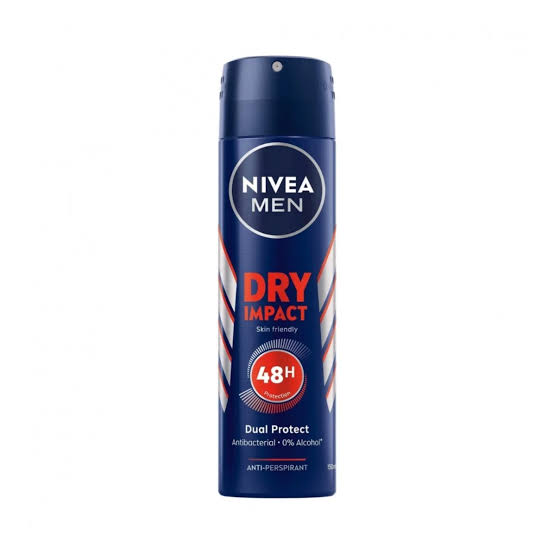 Nivea spray dry impact men 150ml 80025