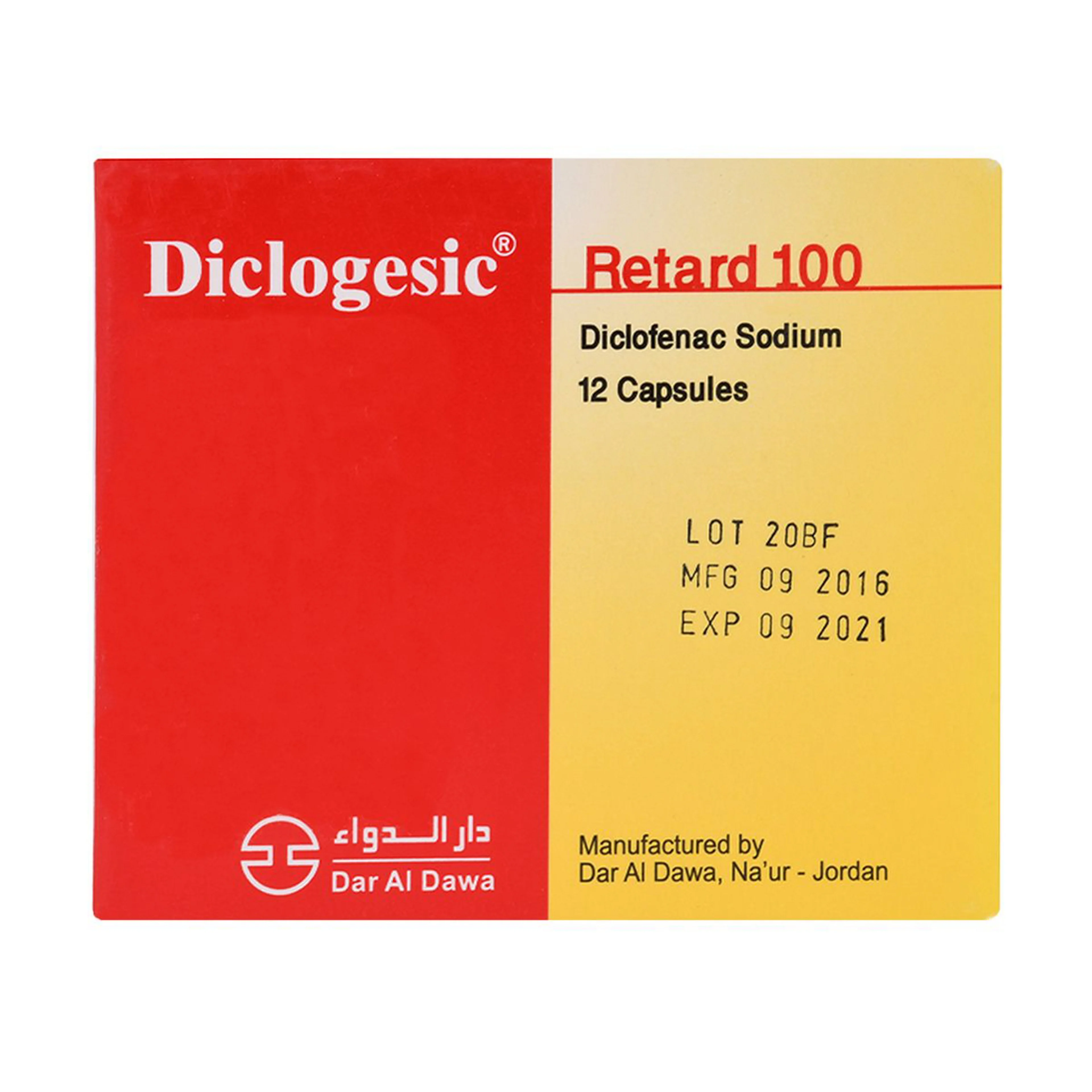 Diclogesic rtd 100mg 12caps