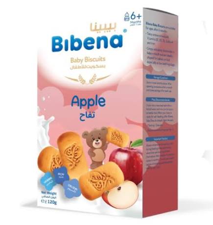 Bibena baby biscuits apple 120gm
