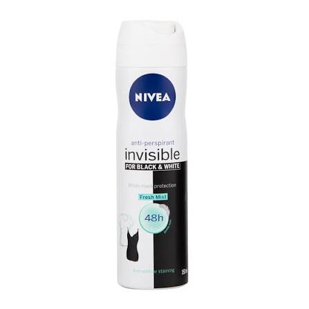 Nivea spray black white invisible fresh mis 150ml