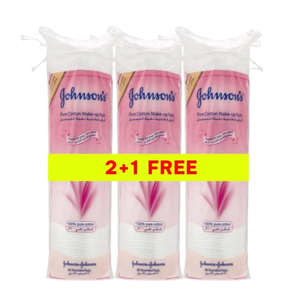 Johnson cotton make up pads 80s 2+1 free 56235