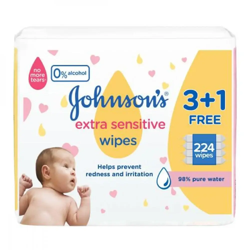 Johnson baby wipes extra sensitive 3+1 56511